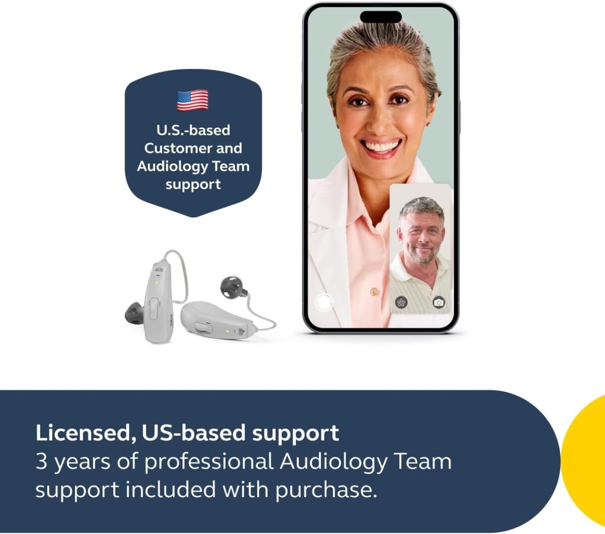 Jabra Enhance Select 50R OTC Hearing Aids, Audiology Team Care Included, Bluetooth Streaming for Calls, Music, Media for iOS & Android, Nearly Invisible & Comfortable, Noise Reduction - Grey - Image 4