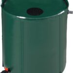 VINGLI 50 Gallon Collapsible Rain Barrel, Portable Water Storage Tank, Rainwater Collection System Downspout, Water Catcher Container with Filter Spigot Overflow Kit