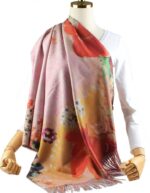 Umjetnost Soft Cashmere Feel Scarf For Women Winter Warm Scarves Large Shawl Wrap Monet Van Gogh Art Print - Image 2