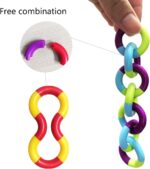10pcs Fidget Toys - Sensory Items Quiet Fidget Toys for Adults Boys Girls Anxiety Stress Relief Toys Pack- Squeeze, Twist, Chain Spinner Alternative Gift - Image 3