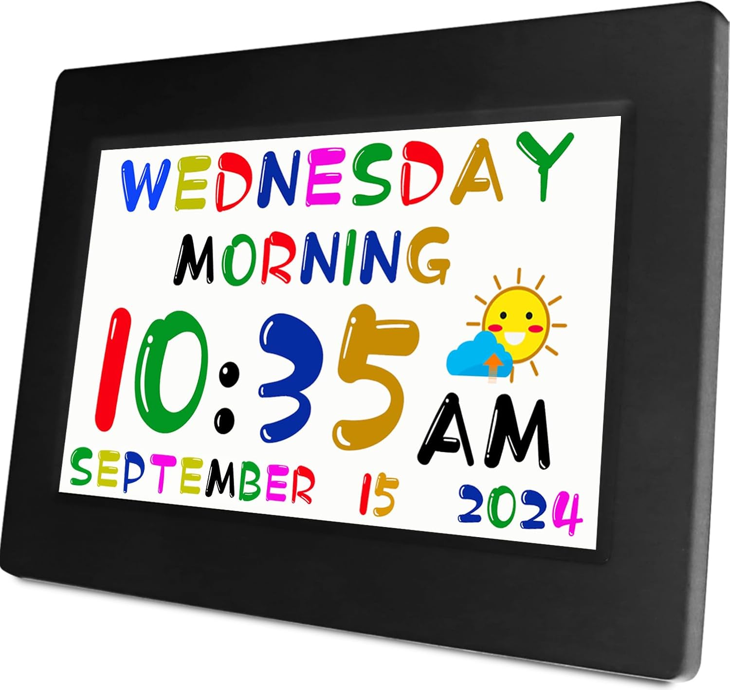 616HD3BEMIL._AC_SL1500_.jpg MASSII 2025 Digital Teaching Clock Talking Time, 24 Alarms Custom Reminders, Checklist to-Do List, Auto DST & Calendar Display, Sleep Trainer, Easy to Use for Kids Birthday Gift- Black with Remote - Image 1