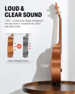 Donner Tenor Ukulele Mahogany Professional 26 inch Ukelele Starter Bundle Kit with Free Online Lesson Gig Bag Strap Nylon String Tuner Picks Cloth DUT-1 Ukalalee Set - Image 2