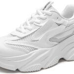 DREAM PAIRS Women's Platform Chunky Fashion Sneakers Jaxon Walking Lace-Up Comfortable Dad Sneakers Workout Sport Work Casual Tennis Shoes