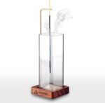 Goolan Incense Holder for Sticks [Anti-Ash Flying] with Removable Glass Ash Catcher No Mess Incense Burner