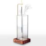 Goolan Incense Holder for Sticks [Anti-Ash Flying] with Removable Glass Ash Catcher No Mess Incense Burner