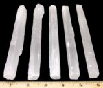 Selenite (4) Large Sticks, Approx. 6-8" Long Wands Plus Black Tourmaline Crystal and Educational ID Cards, Bulk, Reiki, Chakra, Healing, Good Luck, and Protection - Image 2