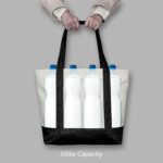 TOPDesign 1 | 3 | 6 | 30 Pack Canvas Tote Bag with an External Pocket, Reusable Grocery Shopping Bag, Top Zipper Closure, Daily Essentials (Black/Natural Pack of 1) - Image 6