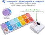 7 Day Pill Organizer,4 Reminder Alarms, Loud Sound,14 Large Compartments,Large Screen,Moisture-Proof Design,Hold Vitamins,Fish Oil,Supplements,Weekly Pill Box/Cases,Daily Medicine Dispenser - Image 4