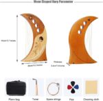 Harp Autoharps Lyre Humanized Design Of The Moon Harps, Traditional Classic Stringed Instruments, With Performance Package, Tuner, Spare Strings (Color : Brown, Size : 19 string) - Image 7