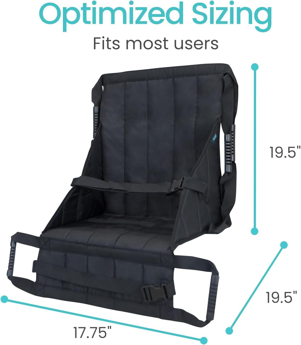 Vive Transfer Sling for Elderly & Disabled - Patient Transfer Lift Assist Device for Wheelchair - Transfer Board Alternative for Stairs, Chairs & Cars - Portable Stair Lift for Seniors & Adults - Image 6