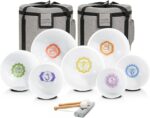 432HZ 7-12 Inch Chakra Symbol Design Frosted Quartz Crystal Singing Bowl with 2 PCS Travel Carry Case Bag for Sound Healing