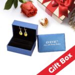 Austrian Crystal Teardrop Leverback Dangle Earrings for Women Fashion 14K Gold Plated Hypoallergenic Jewelry - Image 6