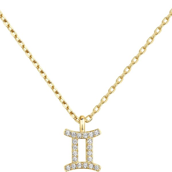 PAVOI 14K Gold Plated Cubic Zirconia Astrology Necklaces for Women - Zodiac Pendant Jewelry Gifts - Zodiac Sign Pendant Necklaces