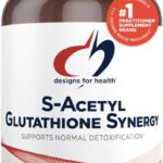 Designs for Health S-Acetyl Glutathione Synergy - 200mg S-A-GSH with NAC + Vitamin B6 - Non-GMO Antioxidant Supplement to Help Support Normal Detoxification (60 Capsules)