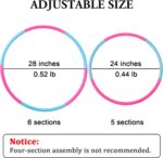 Liberry Kids Exercise Hoop, Detachable & Size Adjustable Toy Hoop, Professional Hoola Rings for Kids, Blue,pink - Image 2