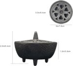 Incense Burner, Incense Burner Holder, Cast Iron Incense Burner with Incense Stick Holder and Fireproof Cotton. Ideal for Incense Sticks, Resin Incense, Cone Incense and Ritual Purpose, Decor, Etc.… - Image 2