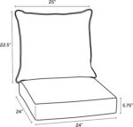 Arden Outdoor Deep Seat Set, 24 x 24, Rain-Proof, Fade Resistant, Deep Seat Bottom and Back Cushion 24 x 24, Sapphire Blue Leala - Image 3