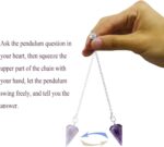 DUQGUHO 3 Pcs Crystal Pendulums Set for Divination Dowsing Natural Amethyst Rose Quartz Clear Quartz Healing Crystal Quartz Reiki Gemstone Pendants Witchcraft Wiccan Accessories - Image 2