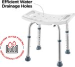 Medical king Shower Chair - with Back Scrubber & Additional Sponge - Tool Free Shower Chair for Elderly - with 8 Adjustable Heights - Portable Anti Slip Bath Chair for Elderly - Image 7