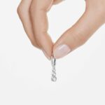 Swarovski Stilla Attract Trilogy Drop Pierced Earrings with White Crystals on a Rhodium Plated Setting with Hinged Closure - Image 7