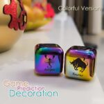 2Pcs/Set Metal 12 Constellation Dice Set, Laser Engraved 6-Sided Stainless Steel Big Zodiac Dices for Game Divination Accessory (Classic, Colorful), DK-MDICE-12XZ - Image 6