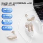 Hearing Aids Hearing Amplifiers for Seniors Rechargeable with Noise Cancelling Hearing Aid Loss Amplifier Seniors and Adults Charging Case Volume Control - Image 3