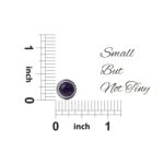 Small Genuine Purple Amethyst 925 Sterling Silver Hypoallergenic Earrings Stud Jewelry for Women Handmade Trendy Western Antiqued Silver Dainty Birthstone Crystal Gift for Women Young Lady - Image 4