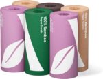 Amazon Aware 100% Bamboo Paper Towels, 6 Rolls, 2 ply, FSC Certified, 150 Sheets, 900 Count, Plastic-Free, Multicolor