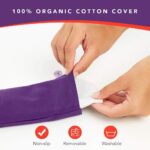 Lotus Weighted Lavender Eye Pillow|Sleeping & Meditation Mask|Yoga Eye Pillow |Lavender Aromatherapy Eye Pillow | Hot or Cold Pack| Head Ache Relief | Sleep mask Relaxing Gift Men, Women & Employees - Image 6
