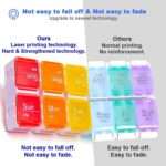 7 Day Pill Organizer,4 Reminder Alarms, Loud Sound,14 Large Compartments,Large Screen,Moisture-Proof Design,Hold Vitamins,Fish Oil,Supplements,Weekly Pill Box/Cases,Daily Medicine Dispenser - Image 5