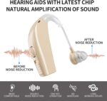 Hearing Aids Hearing Amplifiers for Seniors Rechargeable with Noise Cancelling Hearing Aid Loss Amplifier Seniors and Adults Charging Case Volume Control - Image 2