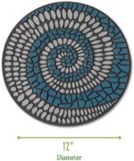 Gardener's Supply Company Recycled Rubber Swirl Stepping Stone for Garden Walkway | Outdoor Patio Décor & Lawn Pathway Landscaping | 12" Diameter x .75" H - Image 4