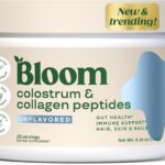 Bloom Nutrition Bovine Colostrum Powder for Gut Health, Immune Support, Hair Growth & Beauty Supplement, Gluten Free, Sugar Free | Unflavored, 25 Servings