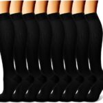 CHARMKING Compression Socks for Women & Men Circulation (8 Pairs) 15-20 mmHg is Best Support for Athletic Running,Hiking