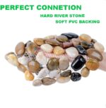Garden Stepping Stones Outdoor Round River Stone Decorative Nature River Rocks for Landscaping Outside Walkway Patio Yard Garden Pathway (9in 6pcs Pack) - Image 4