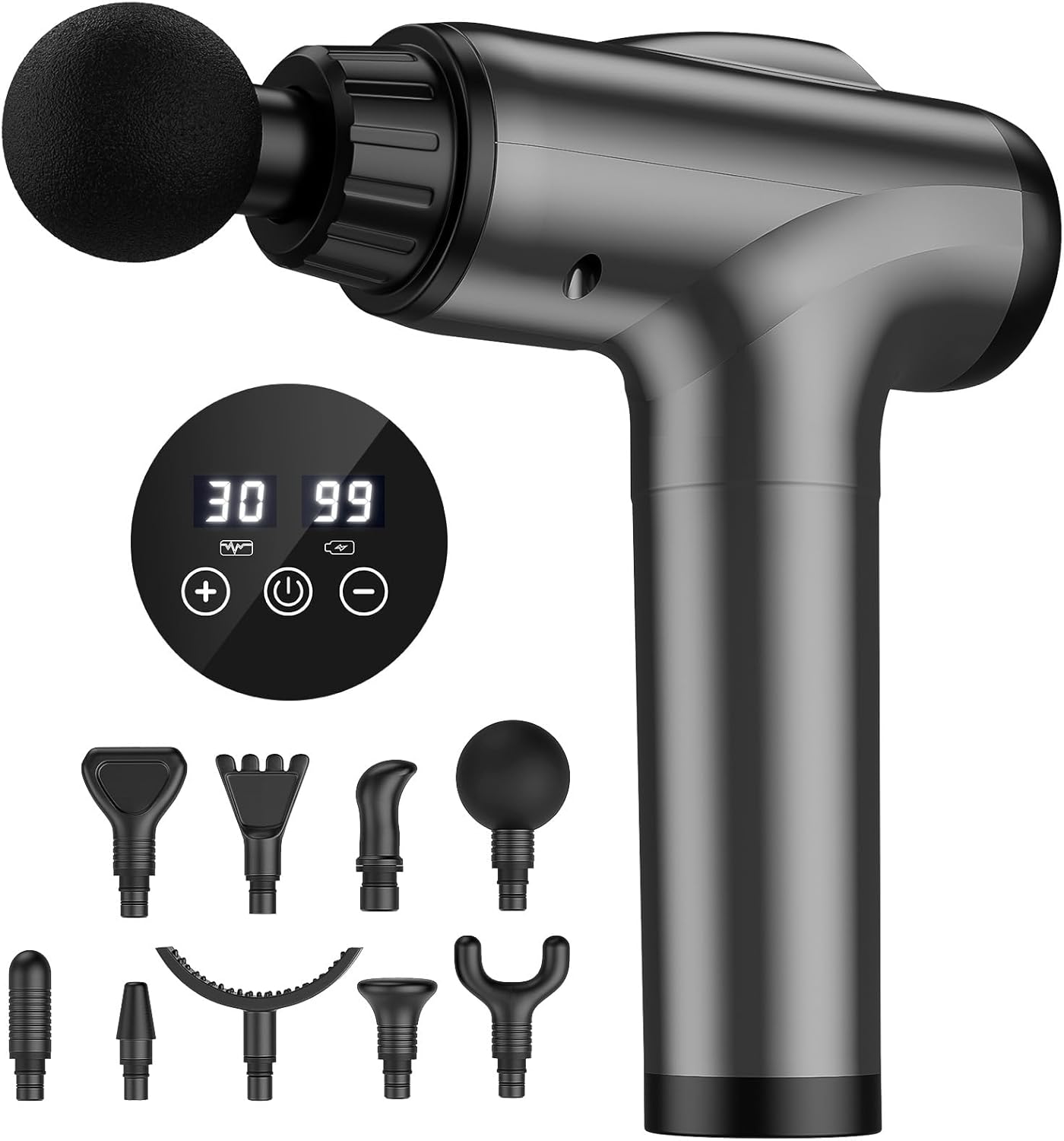 61D9JcQlnnL._AC_SL1500_.jpg JQX Massage Gun Deep Tissue, Handheld Electric Body Muscle Massage Gun, High Percussion Vibration Back Neck Massager for Athletes with 30 Speed Levels & 9 Heads, Gifts for Men and Women (Grey) - Image 1