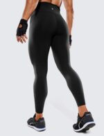 CRZ YOGA Women's Hugged Feeling Compression Leggings 25 Inches - Thick High Waisted Tummy Control Workout Pants Tights - Image 3