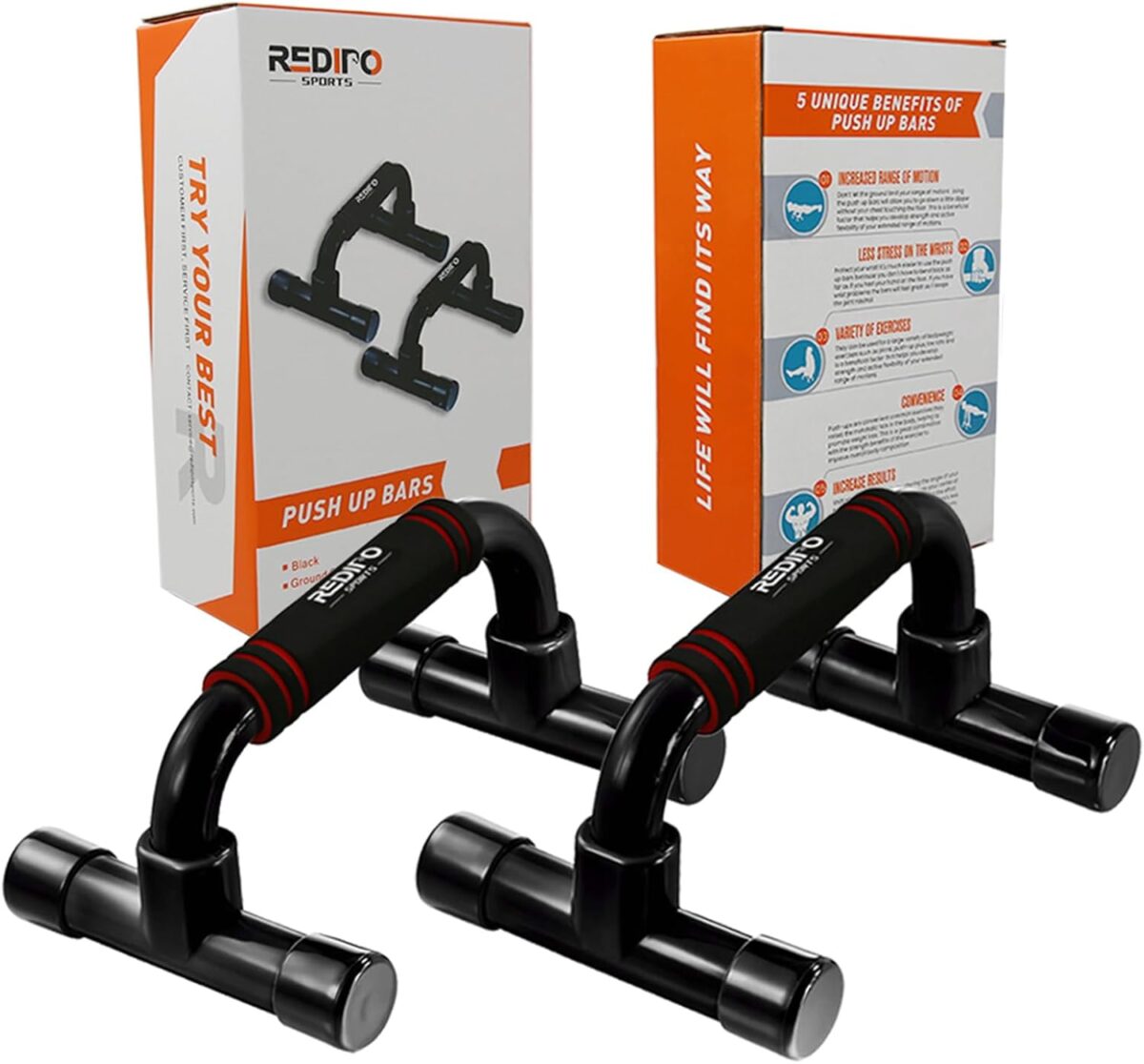 Push Up Bars Strength Training - Workout Stands With Ergonomic Push-up Bracket Board with Non-Slip Sturdy Structure Portable for Home Fitness Training, Push Up Stands Handle for Floor Workouts - Image 6