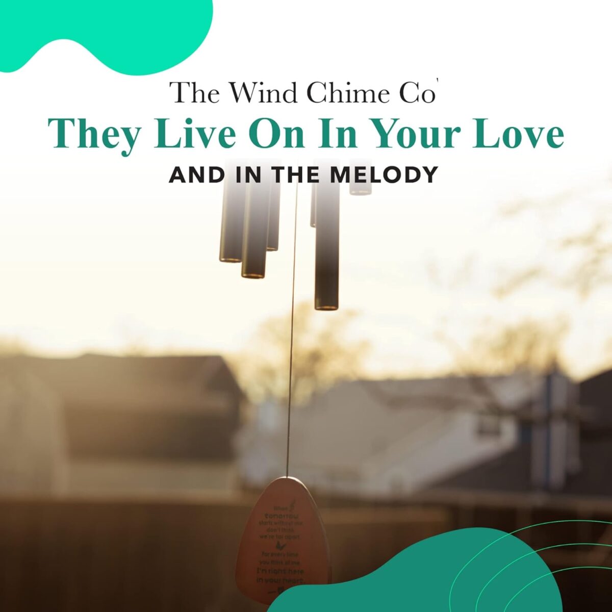 The Wind Chime CO Memorial Wind Chimes, Sympathy Wind Chimes Gift for The Loss of A Loved one, Home Decor Outdoor Garden, Soothing Melodic Tones with Mute Option. - Image 7