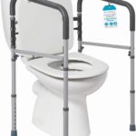 BIRDROCK HOME Toilet Seat Safety Railing Frames for Seniors | Handrail Support for Bathroom | Easy Install - Elderly, Handicap, Medical Disabled | Raised, Elevated, Assistance, Commode, (Safety Frame)