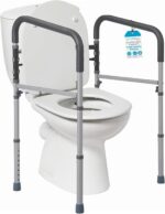BIRDROCK HOME Toilet Seat Safety Railing Frames for Seniors | Handrail Support for Bathroom | Easy Install - Elderly, Handicap, Medical Disabled | Raised, Elevated, Assistance, Commode, (Safety Frame)