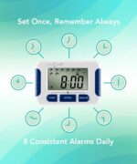 Pill Reminder with 8 Alarms per Day, Pill Tracker, Pill Timer, Medication Reminder Devices, Medication Tracker, Essential Parkinson's Patient Gadget - Image 2