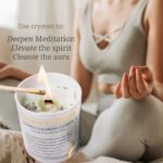 Sage Candles for Cleansing House w/Selenite, Quartz – Candles with Crystals Inside – Sage Smudge Eucalyptus Candles – Manifestation Candle – Sage Candle – Crystal Candle for Positive Energy - Image 2