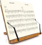 wishacc Bamboo Book Stand, Adjustable Book Holder Tray and Page Paper Clips-Cookbook Reading Desk Portable Stable Hard-Wearing Lightweight Bookstand-Textbooks Books - Image 7