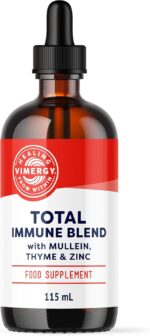 Vimergy Total Immune Blend*– Fast-Absorbing Immune Support – All-Season, zinc, Thyme and Mullein Drops – Non-GMO, Vegan, USDA Organic, 57 serv (115 mL)