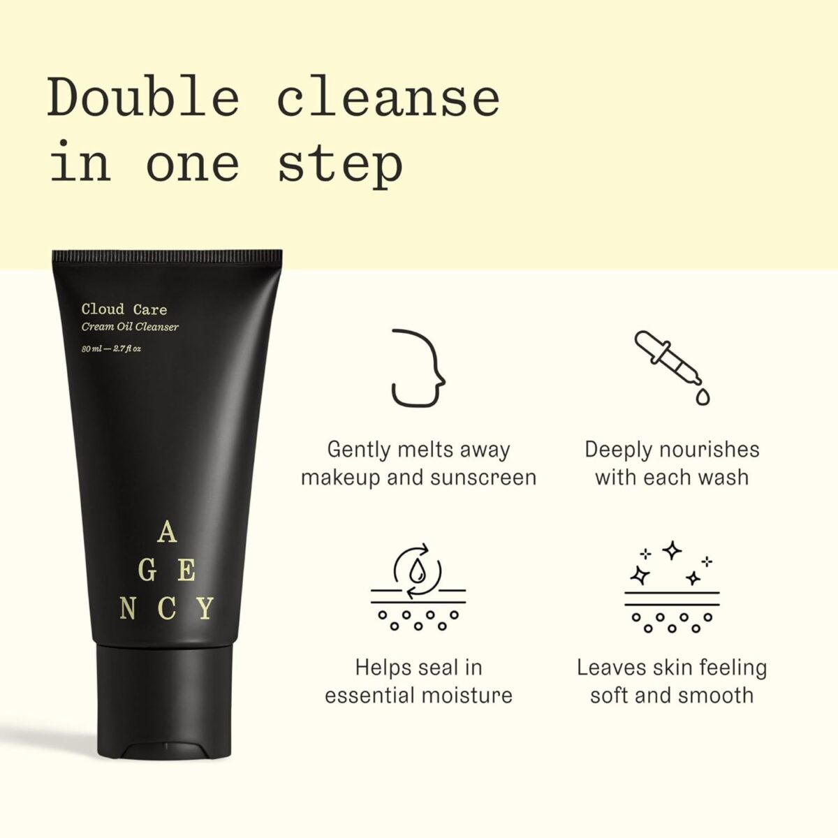 Anti-Aging Skin Care Gift Set for Dry Skin, Cloud Care Duo with Cream Oil Facial Cleanser and Weightless Face Moisturizer, Agency by Curology - Image 4