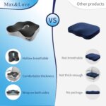 Memory Foam Seat Chair Cushion for Relieves Back Sciatica Pain Tailbone Pain Coccyx Degenerating Disc Orthopedic Osteoarthritis Prostate Cushion Low Back Pain Cushion Hip Shaping (Mixed Colors) - Image 5