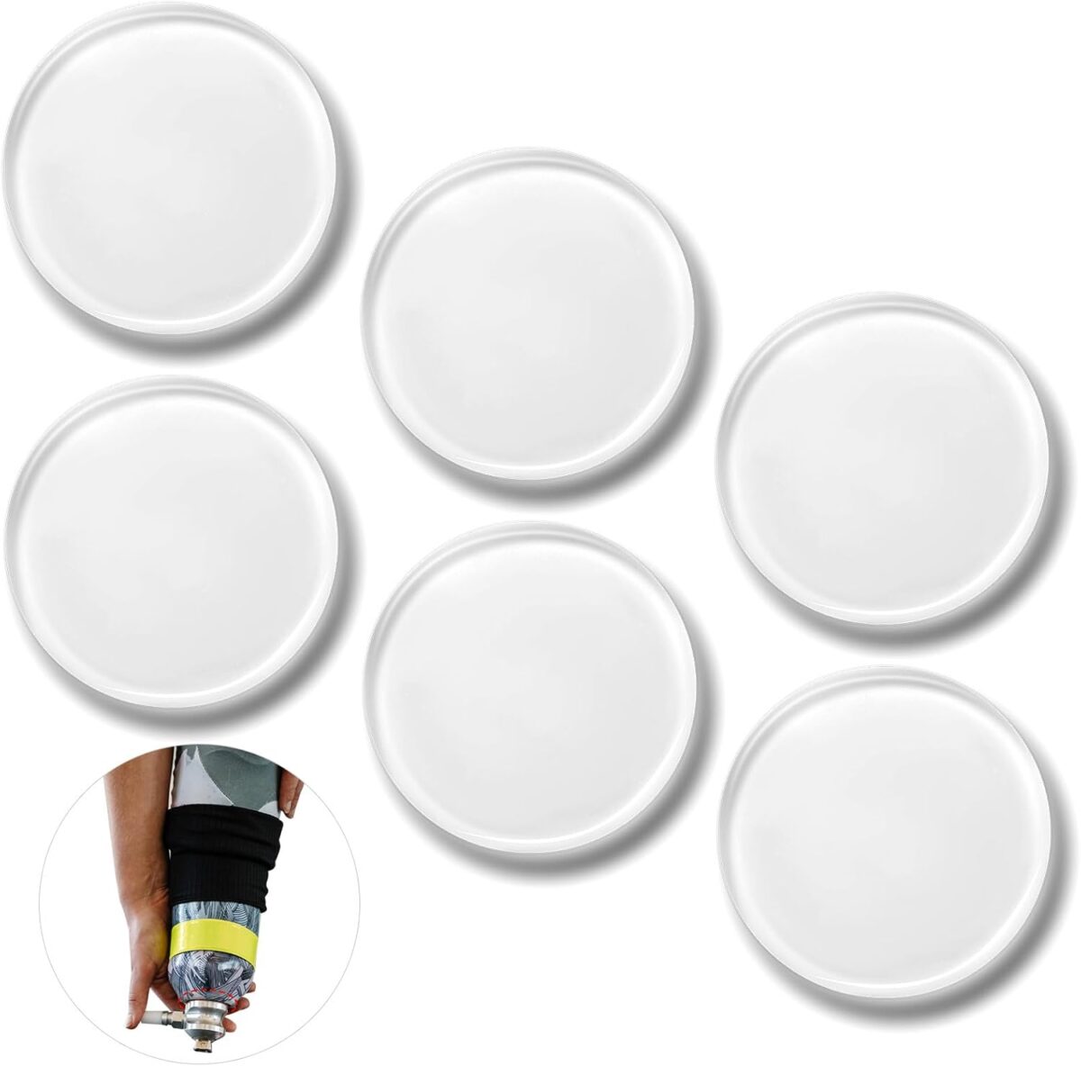 Geiserailie 6 Pcs Prosthetic Liner Patch 2.5 Inch Amputee Liner Prosthetic Leg Pad Prosthetic Leg Accessories Amputee Pads Prosthesis Liner for Leg Amputee Gifts, Reduce Friction and Skin Irritation - Image 1