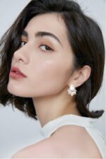 Vintage Rhinestone Earrings Fancy Crystal Cluster Drop Earrings Art Deco Earrings for Women - Image 3