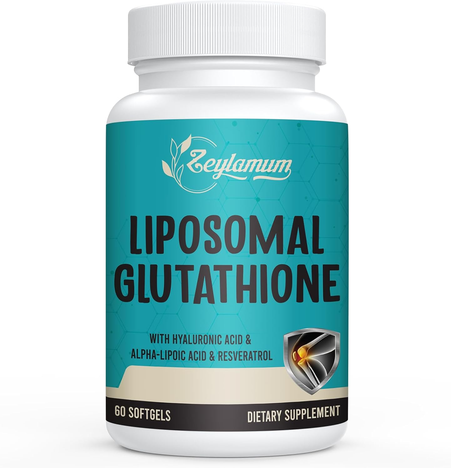 61HhnpZVMcL._AC_SL1500_.jpg 2400 MG Liposomal Glutathione Softgels, Max Absorption, Active Form L-Glutathione Reduced (GSH), with Hyaluronic Acid, Resveratrol, Master Antioxidants for Detox, Brain, Immune System, 60 Softgels - Image 1